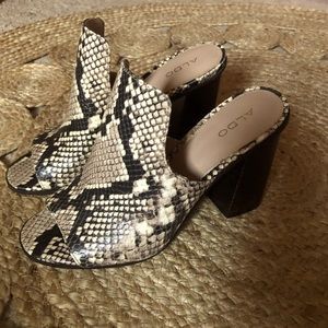 ALDO Snakeskin Slides